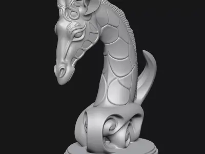 Giraffe Art Sculpture 3D print model