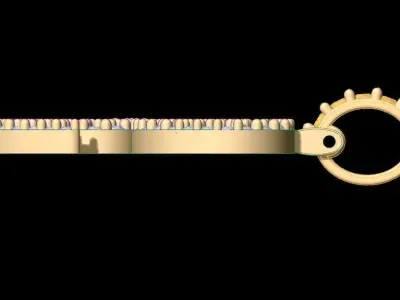 Initial Letter R Necklace Pendant Alphabet Pendant 3D print model