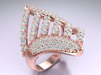 Diamond Ring - Womens Rings - N123348 3D print model