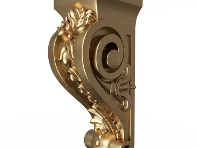 Corbel Carved 07 Low-poly 3D model