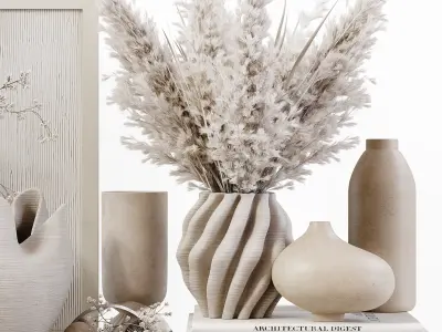 Decorative Set 213 Low-poly 3D model