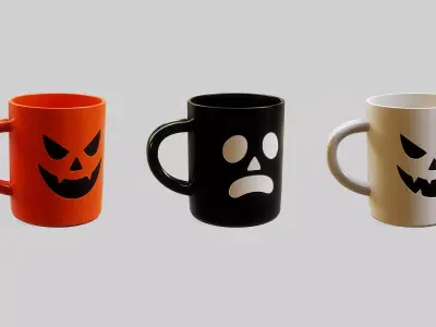 Halloween Pattern Cup 3D model