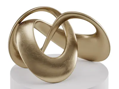 Abstract sculpture Mobius 3D model