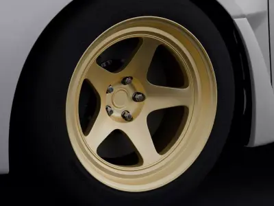 Kansei KNP Aftermarket Wheel Low-poly 3D model