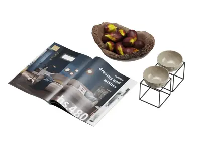 Coffee table decor 01 3D model