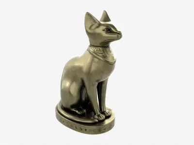 Egyptian Cat Statuette 3D model