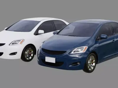 Generic Car 1A Low-poly 3D model