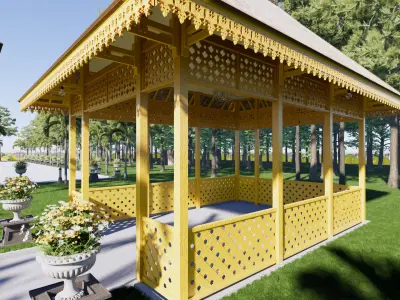 Paseban Hall of the Sambas Sultanate Palace 3D model