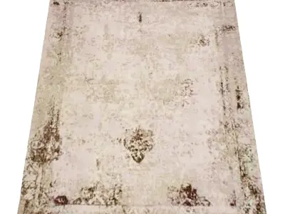 Carpet rug with ornate design 3D model