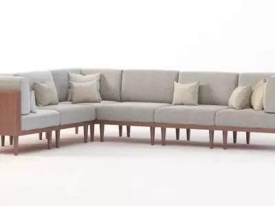 Bellanest Soto Modular Sectional Sofa Corner Module with Cushion 3D model