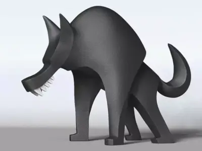 Wolf Beast Creature Figure Fan Art Toy  3D print model