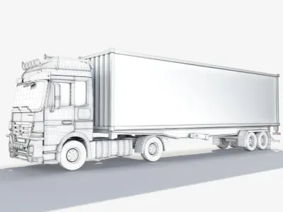 benz actros 01 3D model