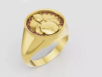 Luxury Gold Ring  3D print model
