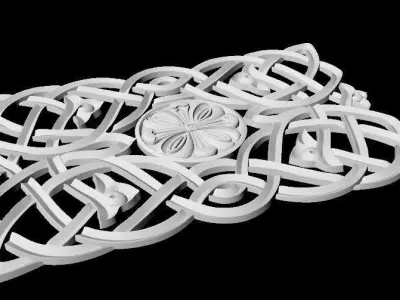 Central decor ornament for furniture 3D model 432