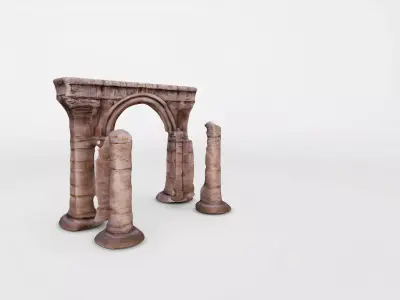 Archaic Pillars Ancient Ruins 3D model