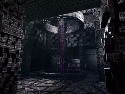 Sci-fi Alien Lair Low-poly 3D model