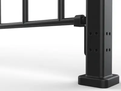 Fence Metal 01 3D model