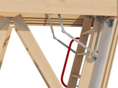 loft ladder Low-poly 3D model