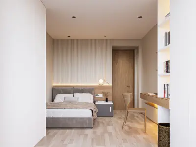 Two  Bedroom interior 29 3D model