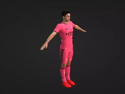 Cristiano Ronaldo - Real Madrid Low-poly 3D model
