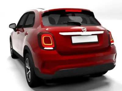 FIAT 500X Low-poly 3D model