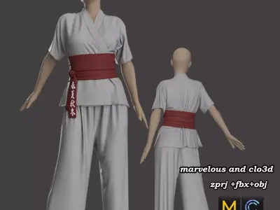 3d clothes in marvelous 3D model