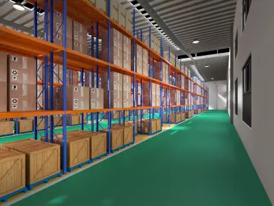 factory Low-poly 3D model