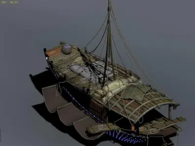 Game Journey to the West - Big Fishing Boat 01 3D model