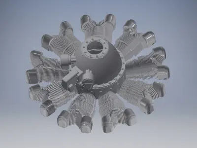 Dummy radial engine Pratt and Whitney 3D print model