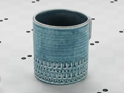 Flower Pot - VaseFace Low-poly 3D model