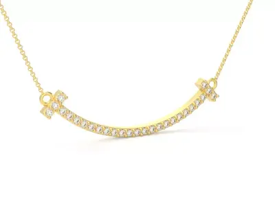 Model 512 Tiffany Smile Pendant Diamond Medium 3D print model