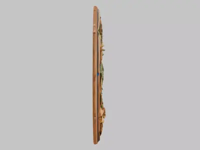 Wooden Carved Emblem Low-poly 3D model purchase