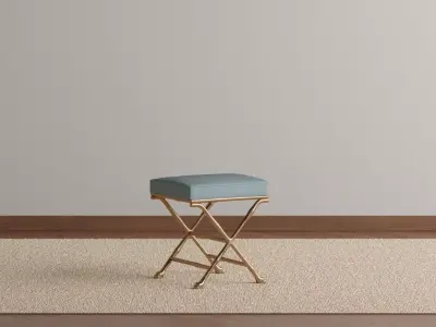 Faux Bamboo Footstool 3D model