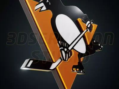 Pittsburgh Penguins  logo - Cinematic - 3D print 3D model