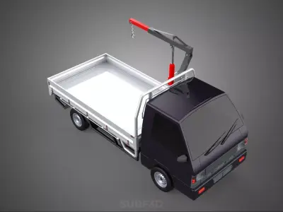 SWIVEL JIB CRANE WINCH HOIST FLATBED TRUCK PICKUP TRAILER HAUL 3D model