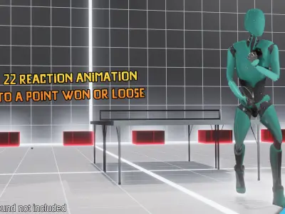 Table Tennis animations - Motion Cast19 Vol2 3D model