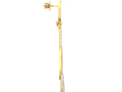 Women Earrings 3dm STL OBJ FBX Render Details 3D print model 4