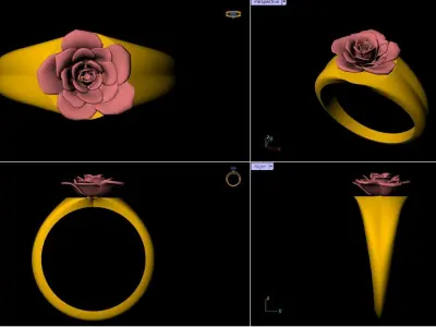 Rose Ring - 0021 3D print model