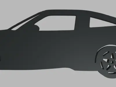 Nissan 180SX Version III Veilside Coupe 1990 Key Ring 3D print model