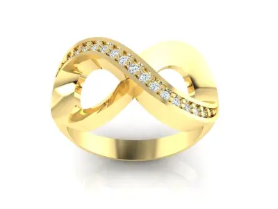 Ring M45 The luxury female ring with gems wedding 3D print model