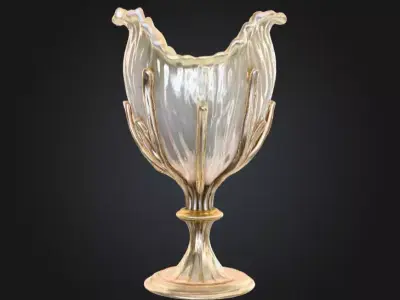 Pearlescent Chalice Ornamental Fantasy Low-poly 3D model