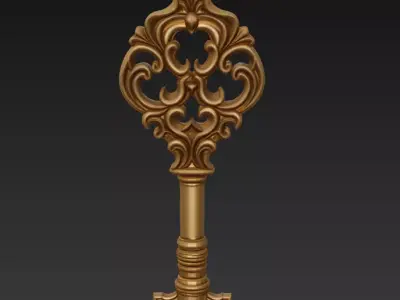Imperial Baroque Key - Royal Relic Masterpiece 3D Model 3D print model