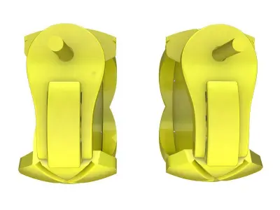 A7689 Korean Style Diamond Women Hoop Earrings 3D Model 3D print model