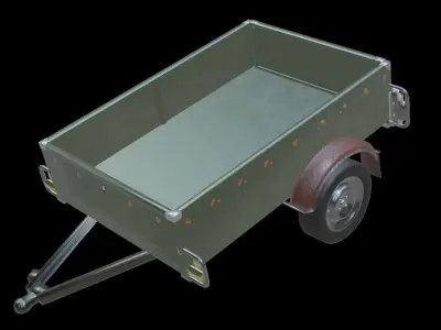 Trailer - Cargo Carrier Low-poly 3D model