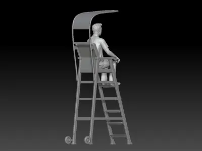 TENNIS REFEREE BOY 1 3D print model