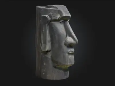 Moai Monolith  Icon of Ancient Rapa Nui Legacy 3D model