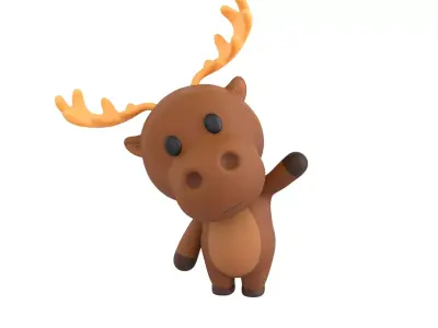 Character135 Rigged Moose 3D model