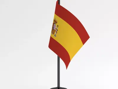 Table Flag Spain 3D model