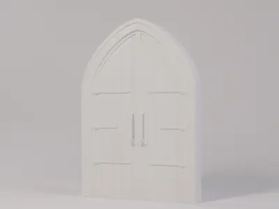 Wooden Gate 180x19x250 Low-poly 3D model