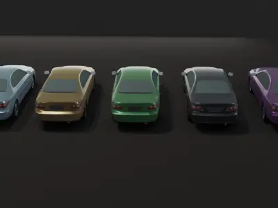 Sedan Car Generic Low-poly 3D model